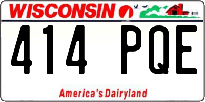 WI license plate 414PQE