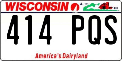 WI license plate 414PQS