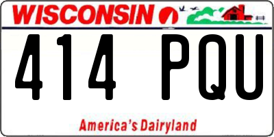 WI license plate 414PQU