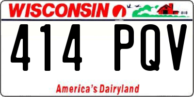 WI license plate 414PQV