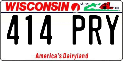 WI license plate 414PRY
