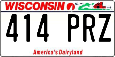 WI license plate 414PRZ