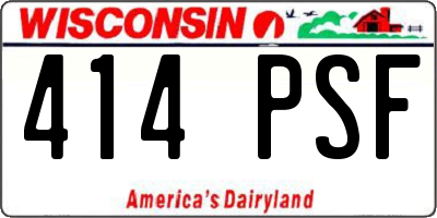 WI license plate 414PSF