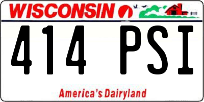 WI license plate 414PSI