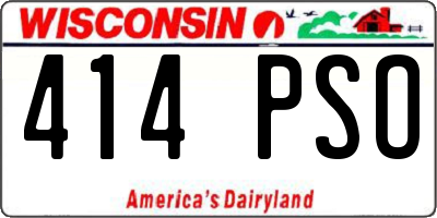 WI license plate 414PSO