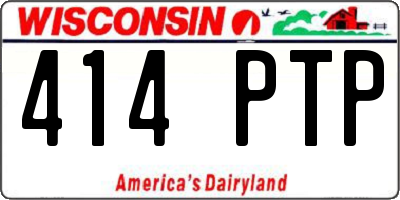 WI license plate 414PTP