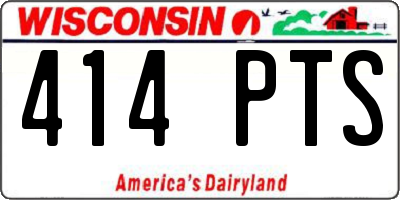 WI license plate 414PTS