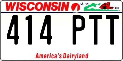 WI license plate 414PTT