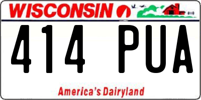 WI license plate 414PUA
