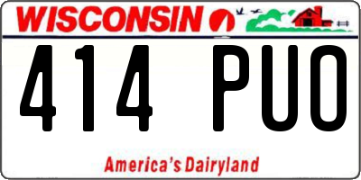 WI license plate 414PUO