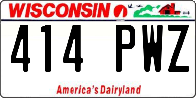 WI license plate 414PWZ