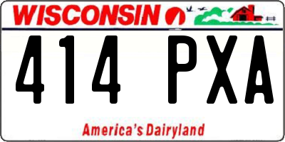 WI license plate 414PXA