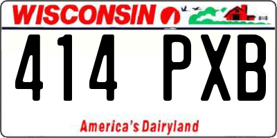 WI license plate 414PXB