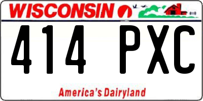 WI license plate 414PXC
