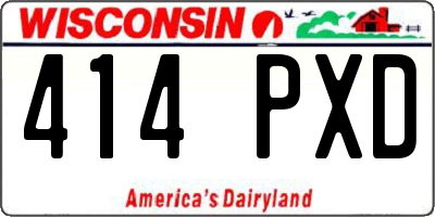 WI license plate 414PXD