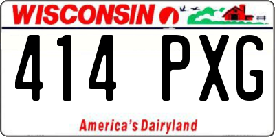WI license plate 414PXG