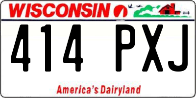 WI license plate 414PXJ