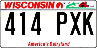 WI license plate 414PXK
