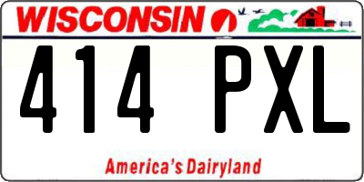 WI license plate 414PXL