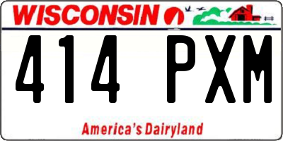 WI license plate 414PXM