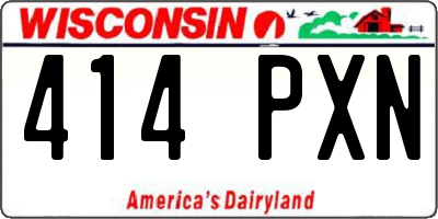 WI license plate 414PXN