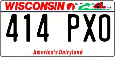 WI license plate 414PXO