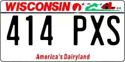 WI license plate 414PXS