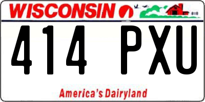 WI license plate 414PXU