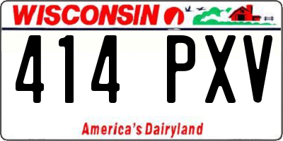 WI license plate 414PXV
