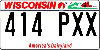 WI license plate 414PXX