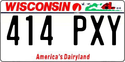 WI license plate 414PXY