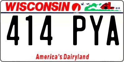 WI license plate 414PYA
