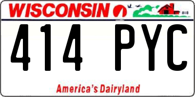 WI license plate 414PYC