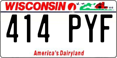WI license plate 414PYF