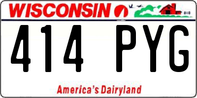 WI license plate 414PYG
