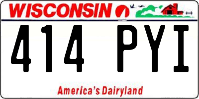 WI license plate 414PYI