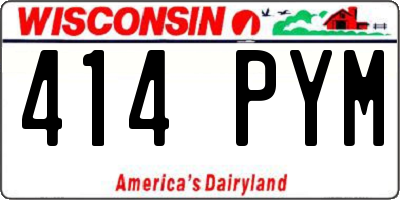 WI license plate 414PYM