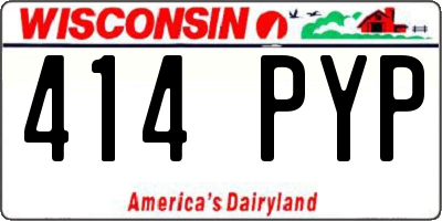 WI license plate 414PYP