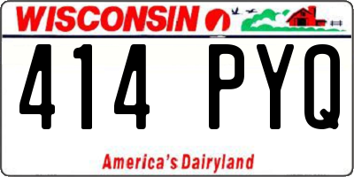 WI license plate 414PYQ