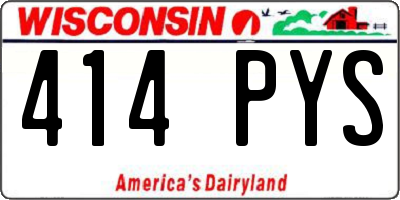 WI license plate 414PYS