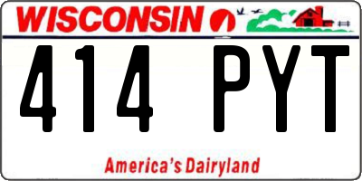 WI license plate 414PYT