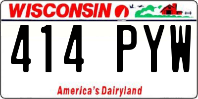 WI license plate 414PYW