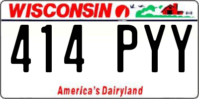 WI license plate 414PYY