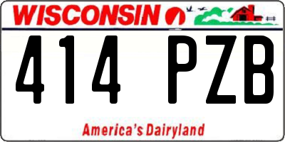 WI license plate 414PZB