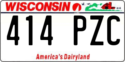 WI license plate 414PZC