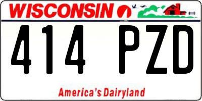 WI license plate 414PZD