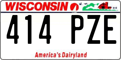 WI license plate 414PZE