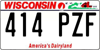 WI license plate 414PZF