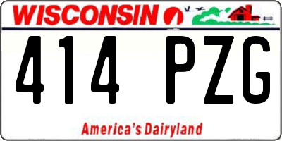 WI license plate 414PZG
