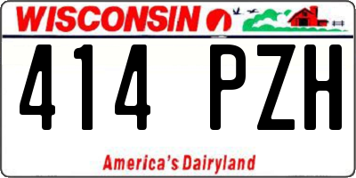WI license plate 414PZH